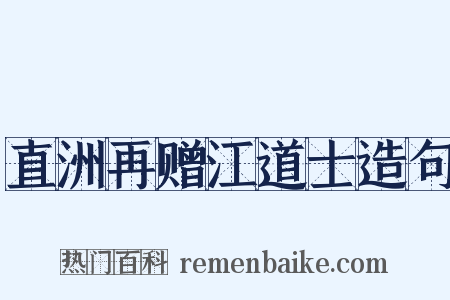 直洲再赠江道士造句是什么意思的图片